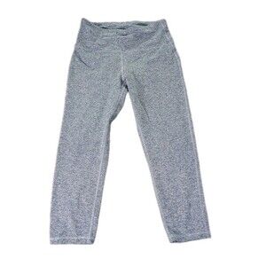 Zobha Women’s Mid-Rise Space Dye Cropped Leggings Gray Size Medium Performance
